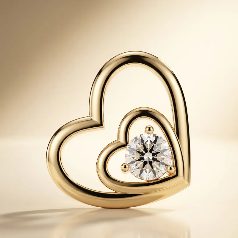 Regent Heart Within A Heart Pendant