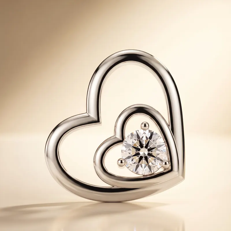 Regent Heart Within A Heart Pendant