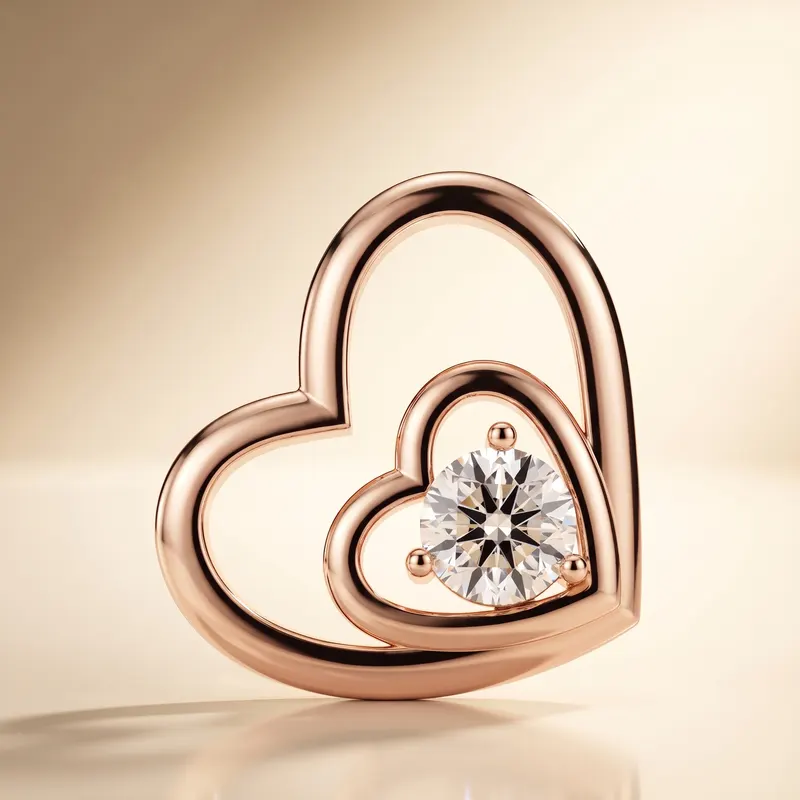 Regent Heart Within A Heart Pendant