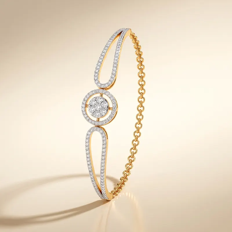 Nevern Halo Half Bangle