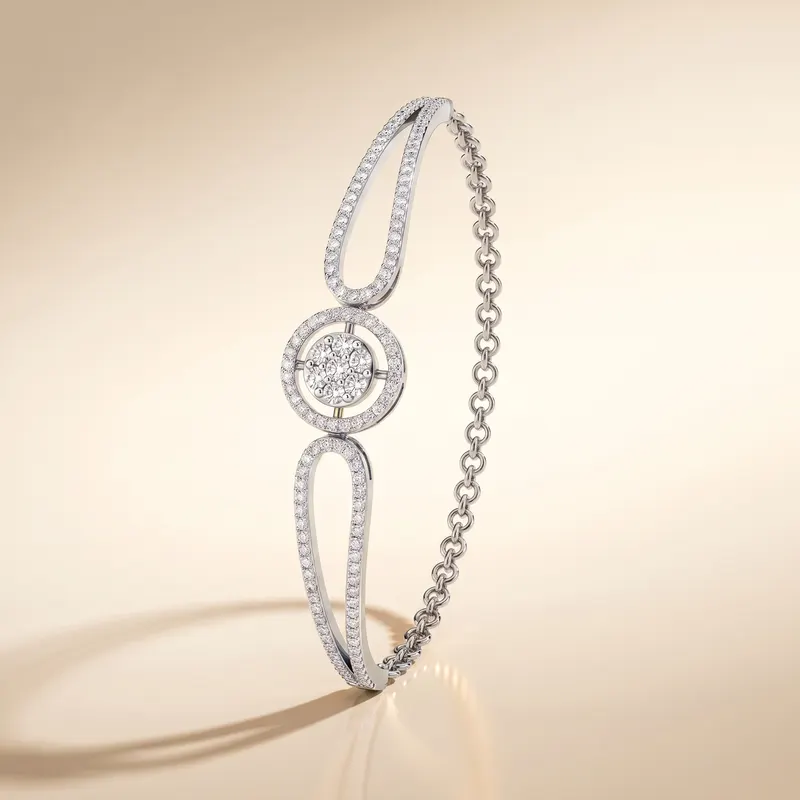 Nevern Halo Half Bangle