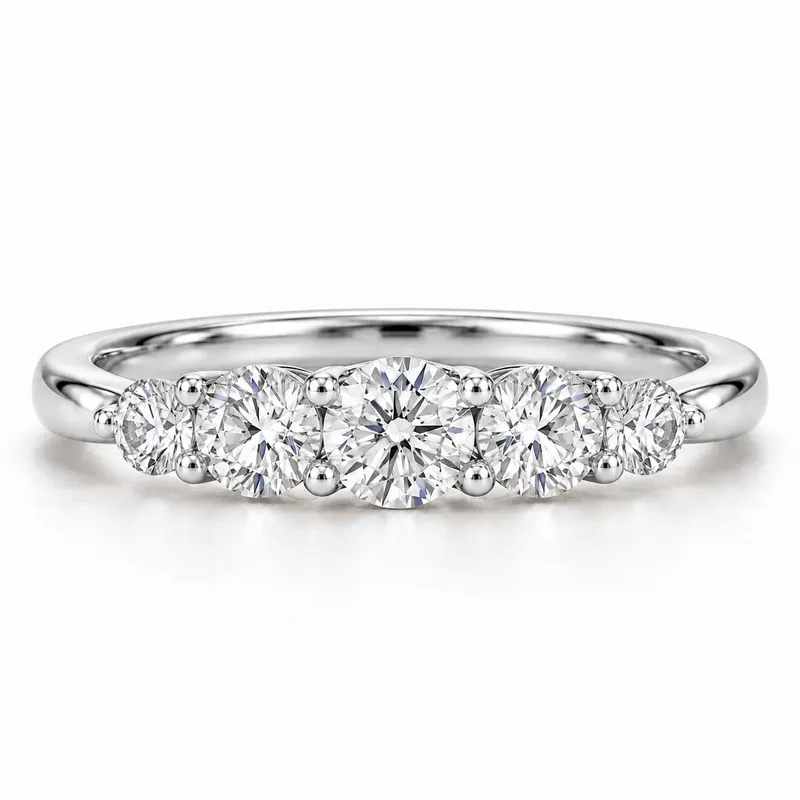 The Solène Five Stone Eternity RIng