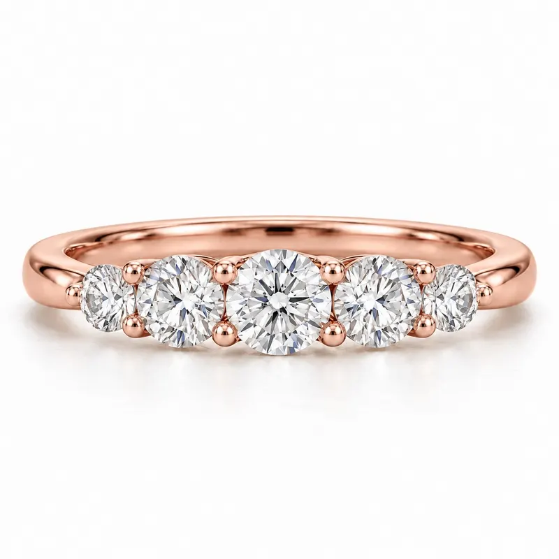 The Solène Five Stone Eternity RIng