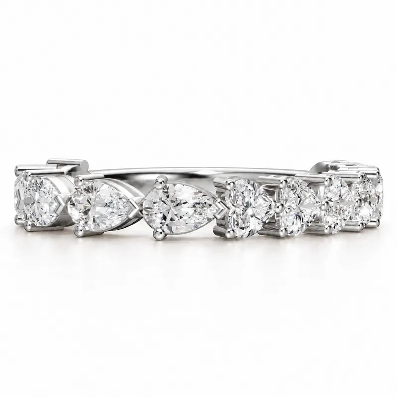 Clivedon Pear and Heart Eternity Ring