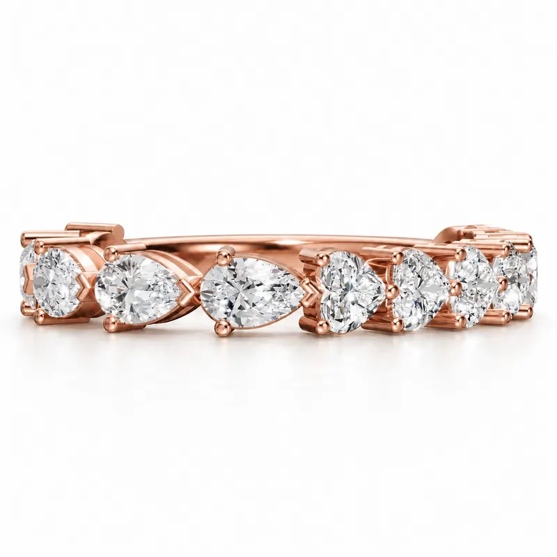 Clivedon Pear and Heart Eternity Ring