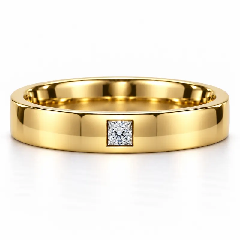 Jermyn Single Princess Wedding Band