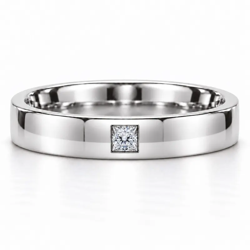 Jermyn Single Princess Wedding Band