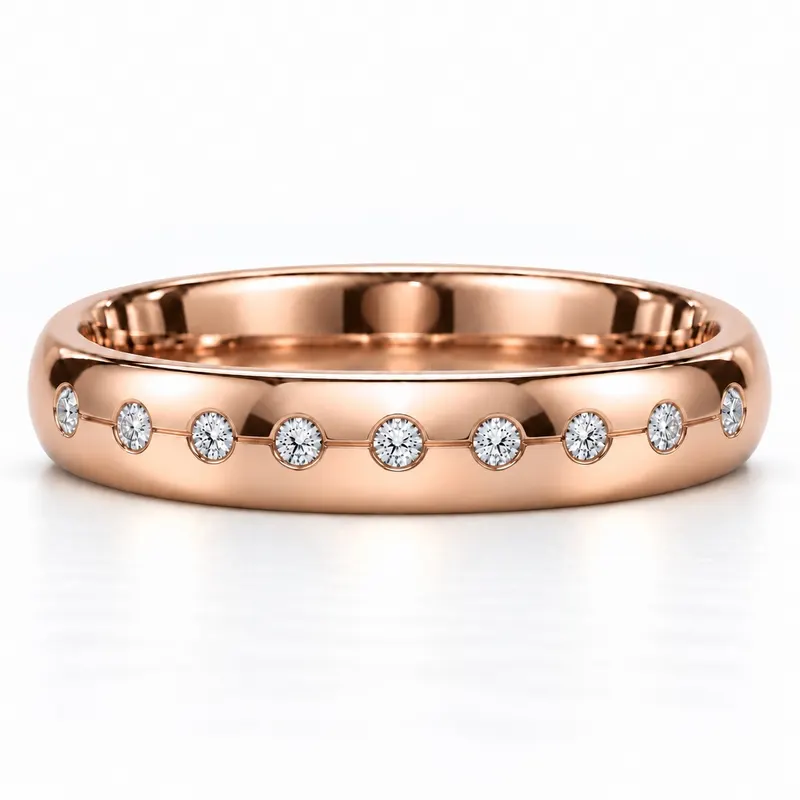 Wilton Nine Stone Wedding Band