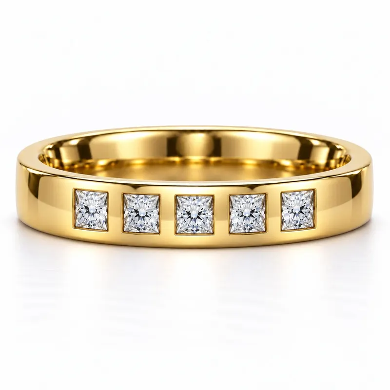 Bruton Five Princess Wedding Band