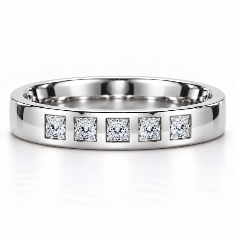 Bruton Five Princess Wedding Band