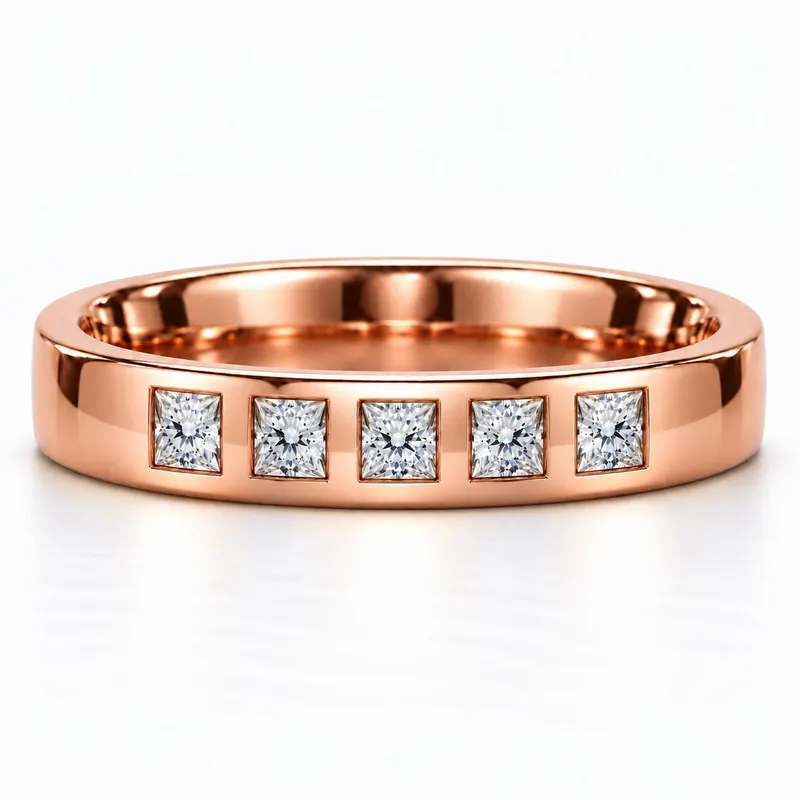 Bruton Five Princess Wedding Band
