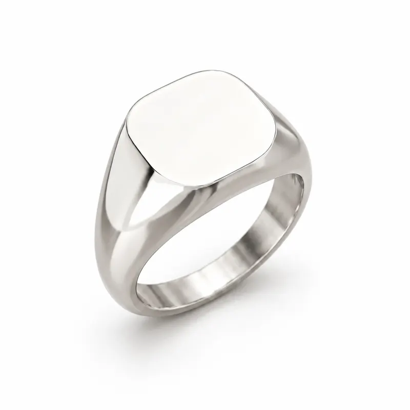 Rounded Square Signet Ring (Hollow)