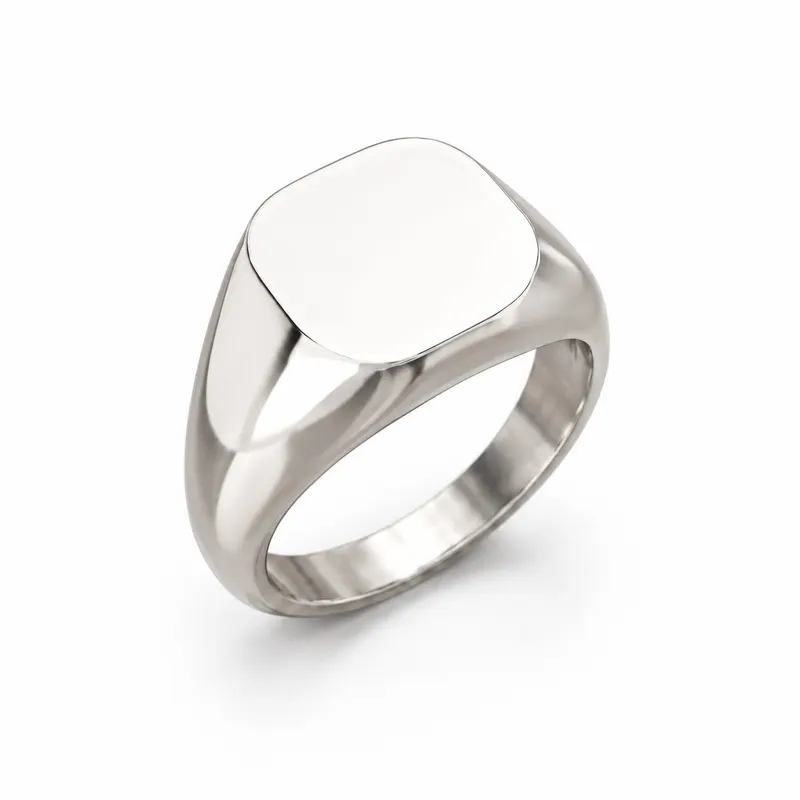 Rounded Square Signet Ring (Solid)