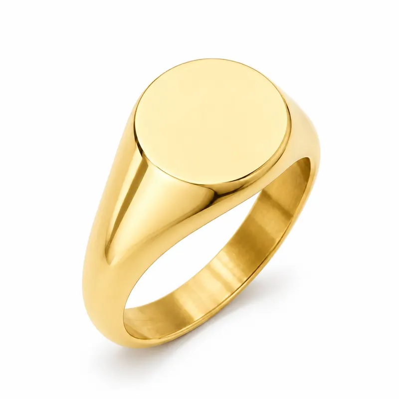 Round Signet Ring (Solid)