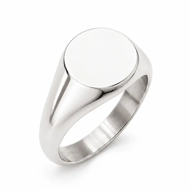 Round Signet Ring (Solid)