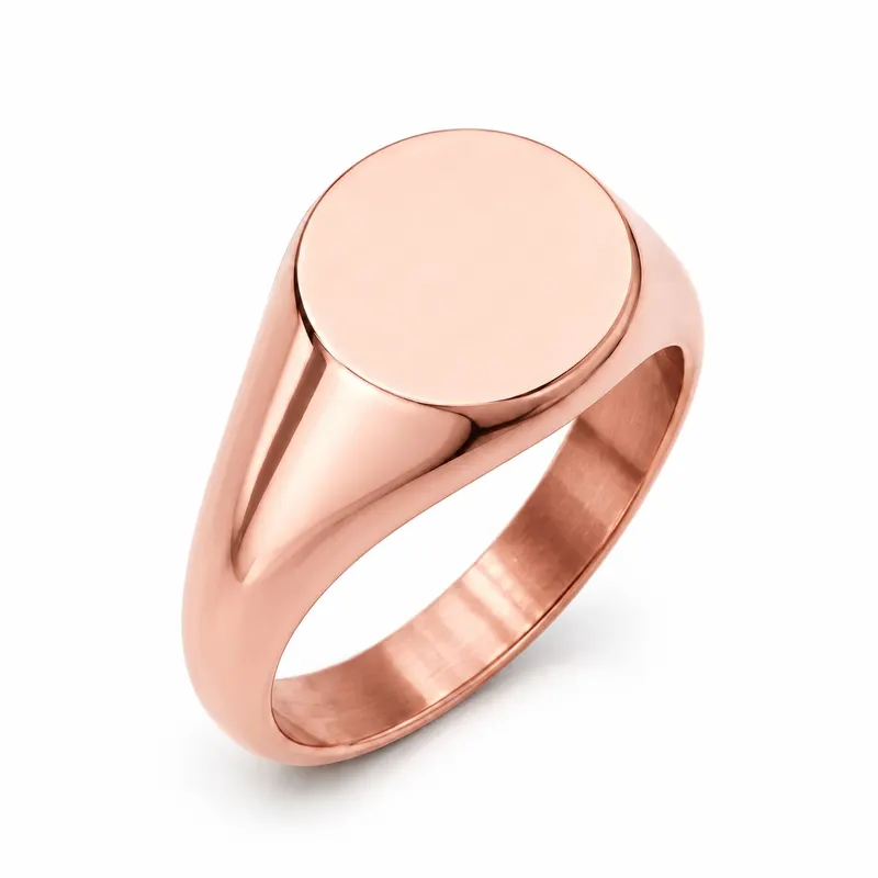 Round Signet Ring (Solid)