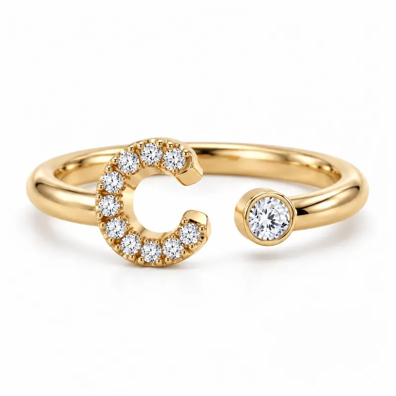 Mayfair Initial Ring - C