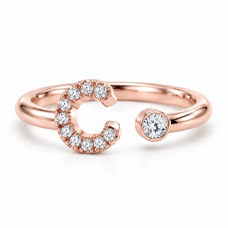 Mayfair Initial Ring - C
