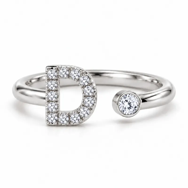 Mayfair Initial Ring - D