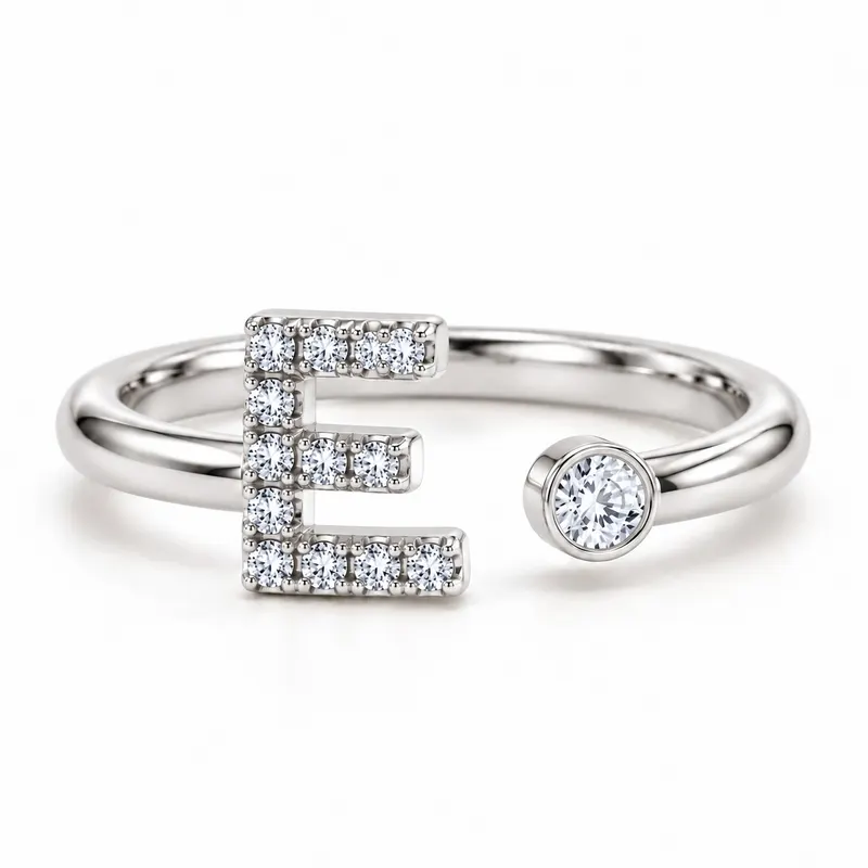 Mayfair Initial Ring - E
