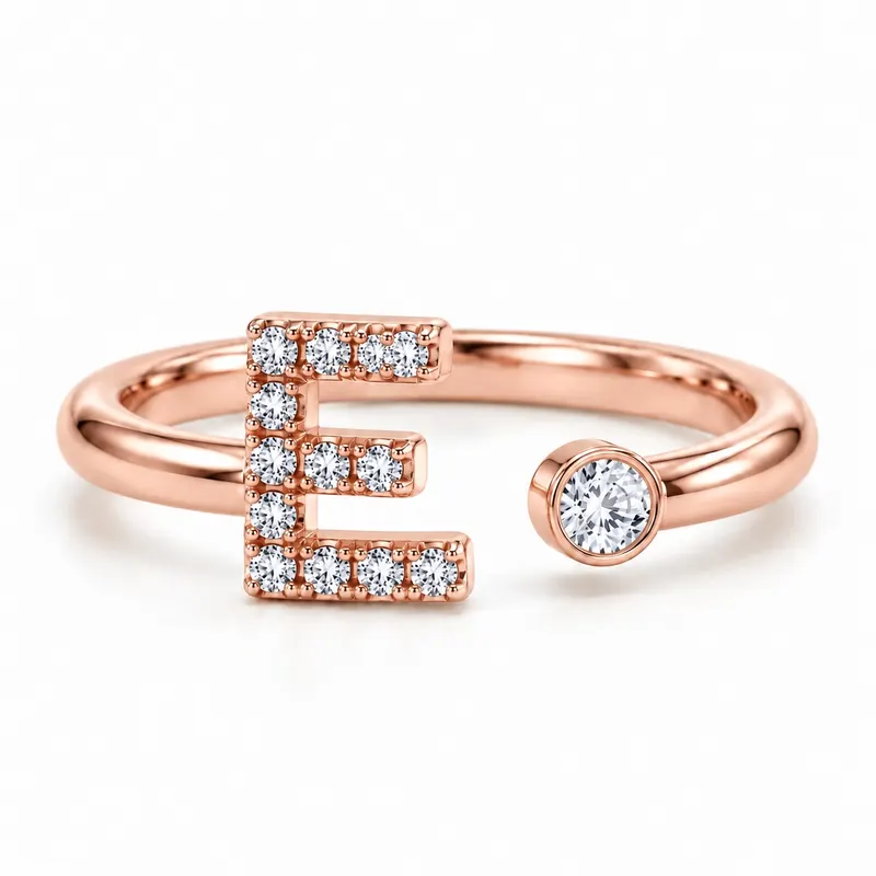 Mayfair Initial Ring - E