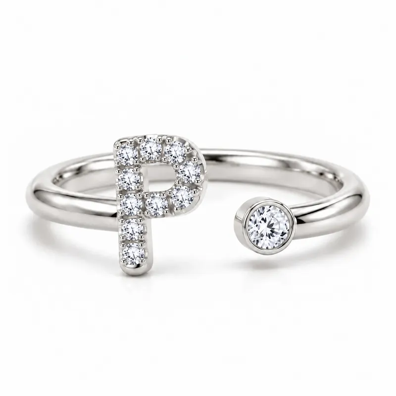 Mayfair Initial Ring - P