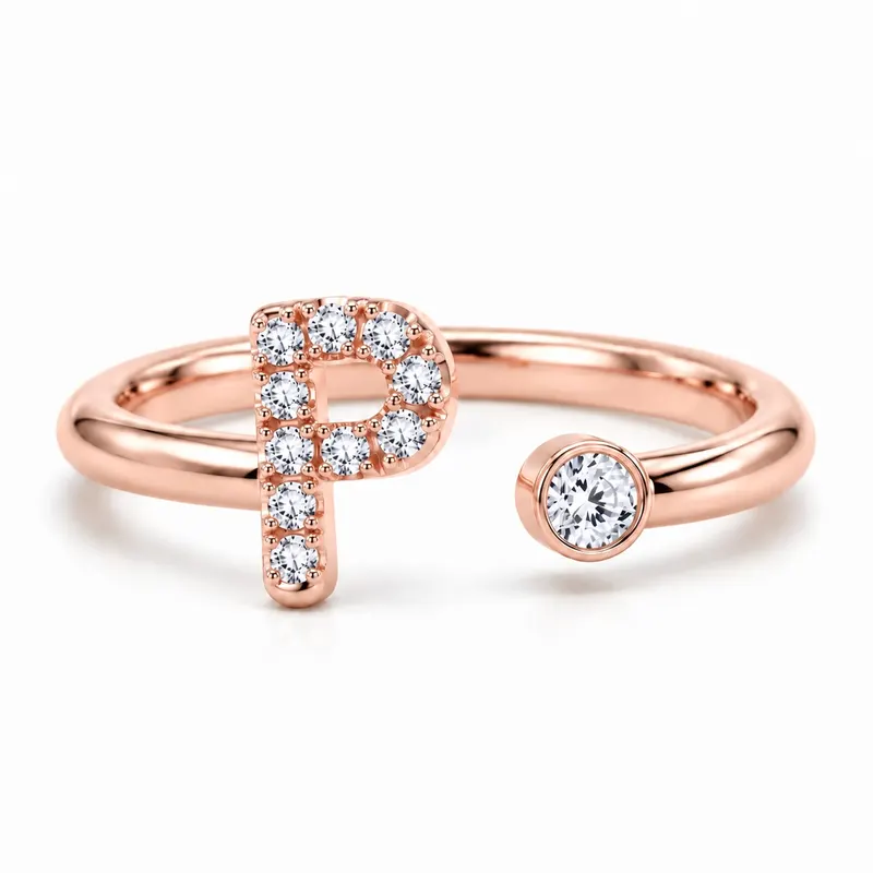 Mayfair Initial Ring - P