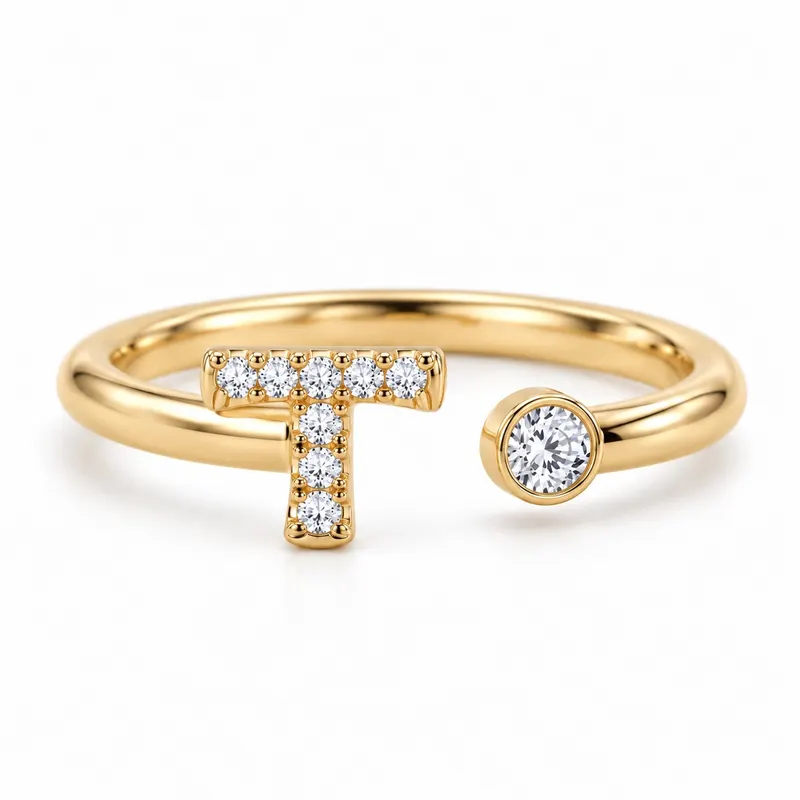 Mayfair Initial Ring - T