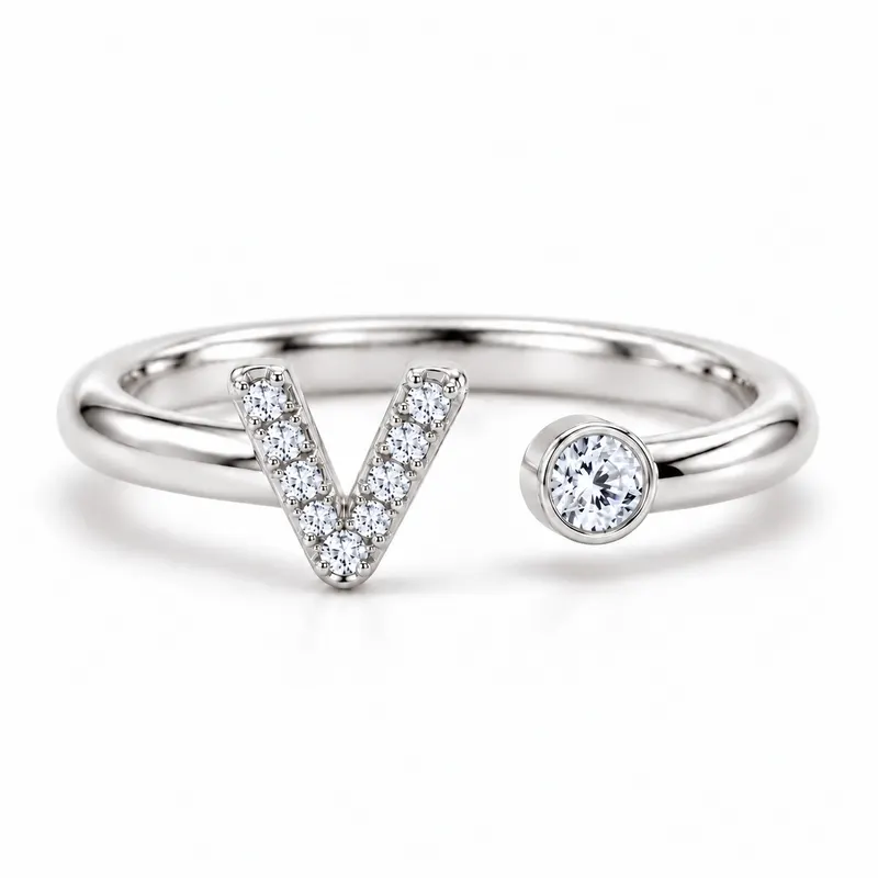 Mayfair Initial Ring - V