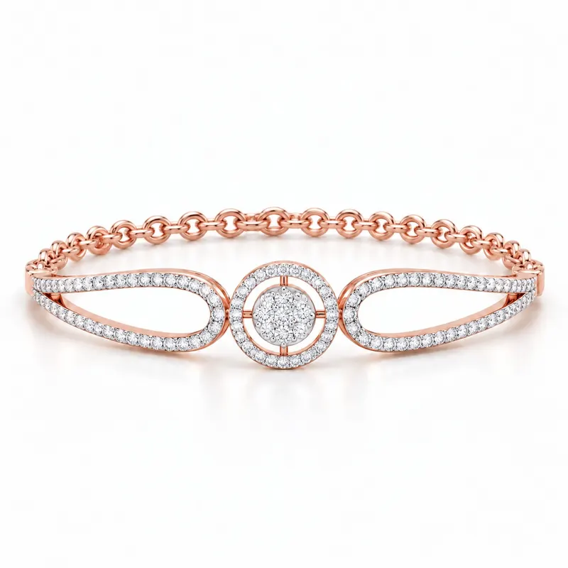 Nevern Halo Half Bangle