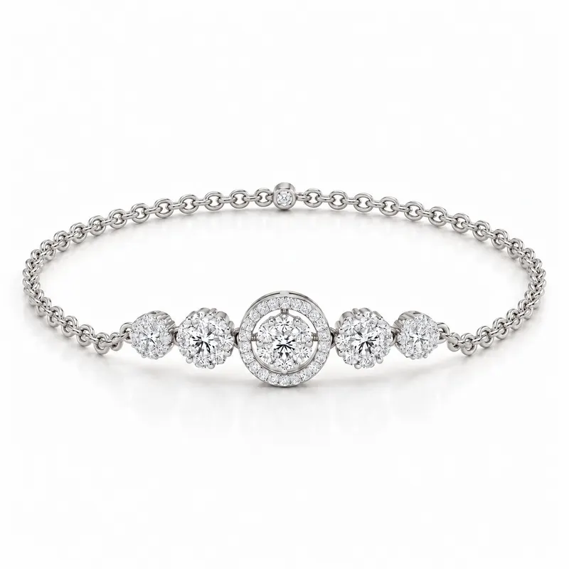 Courtfield Flower Halo Bracelet