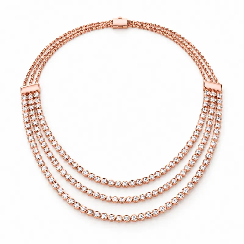 Mireille Three Row Illusion Necklace