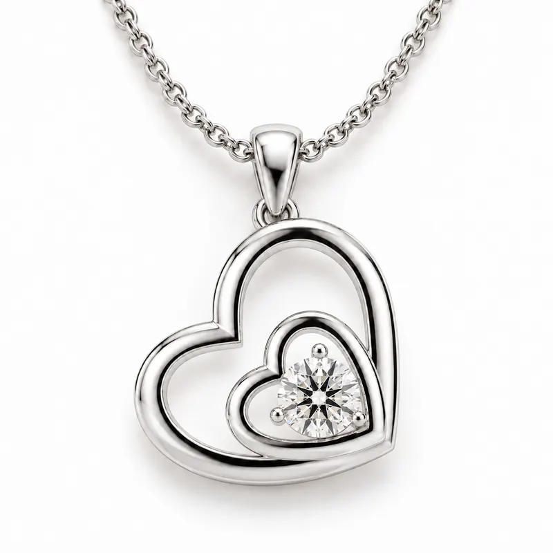 Regent Heart Within A Heart Pendant