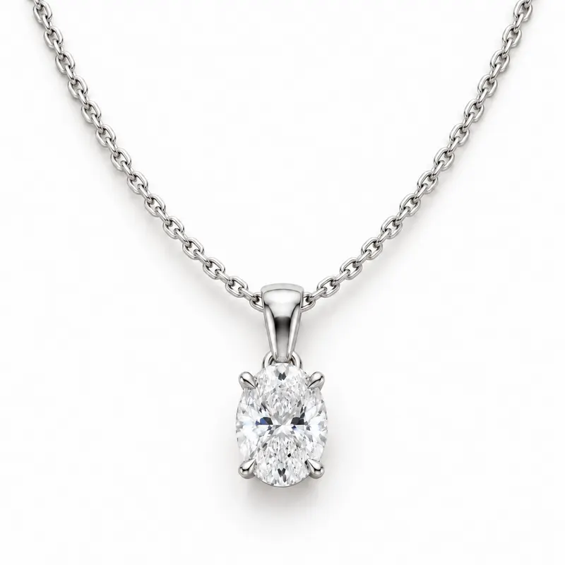 Ondine Oval Claw Set Pendant