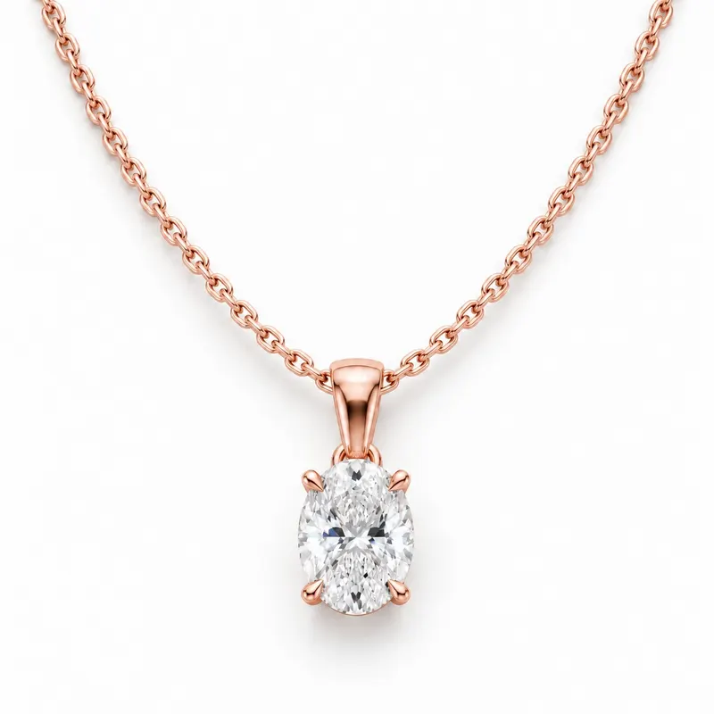 Ondine Oval Claw Set Pendant