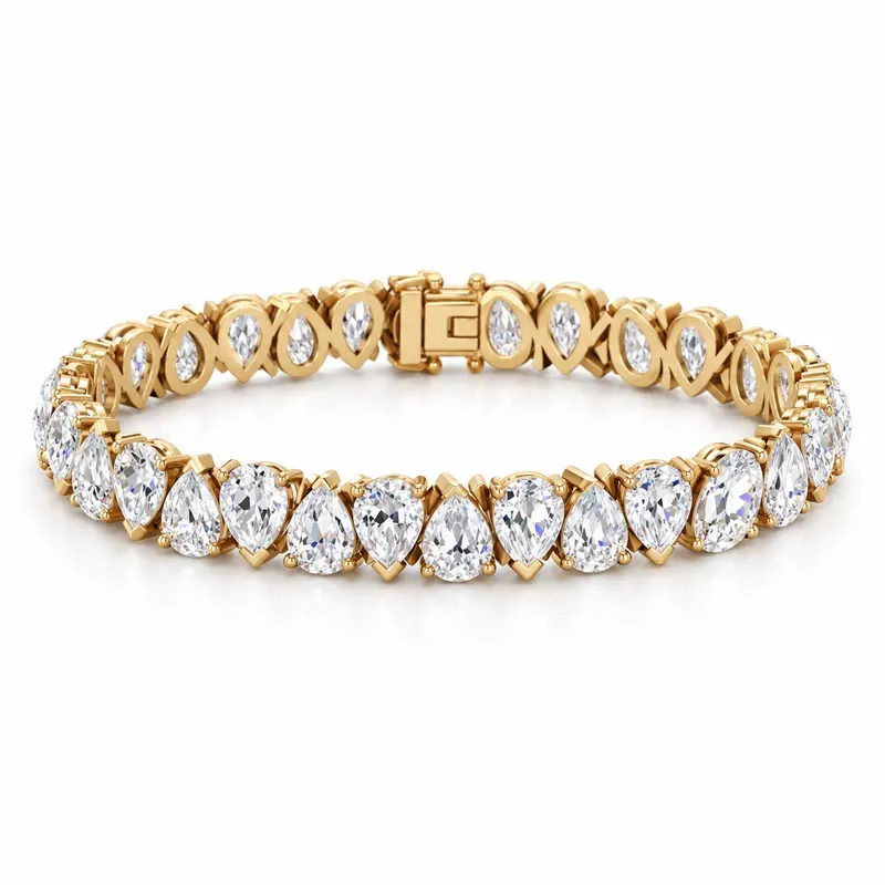 Alternating Pear Tennis Bracelet (60 Pointers)