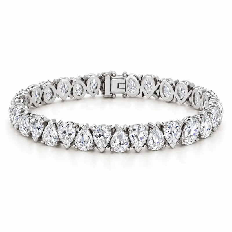 Alternating Pear Tennis Bracelet (60 Pointers)
