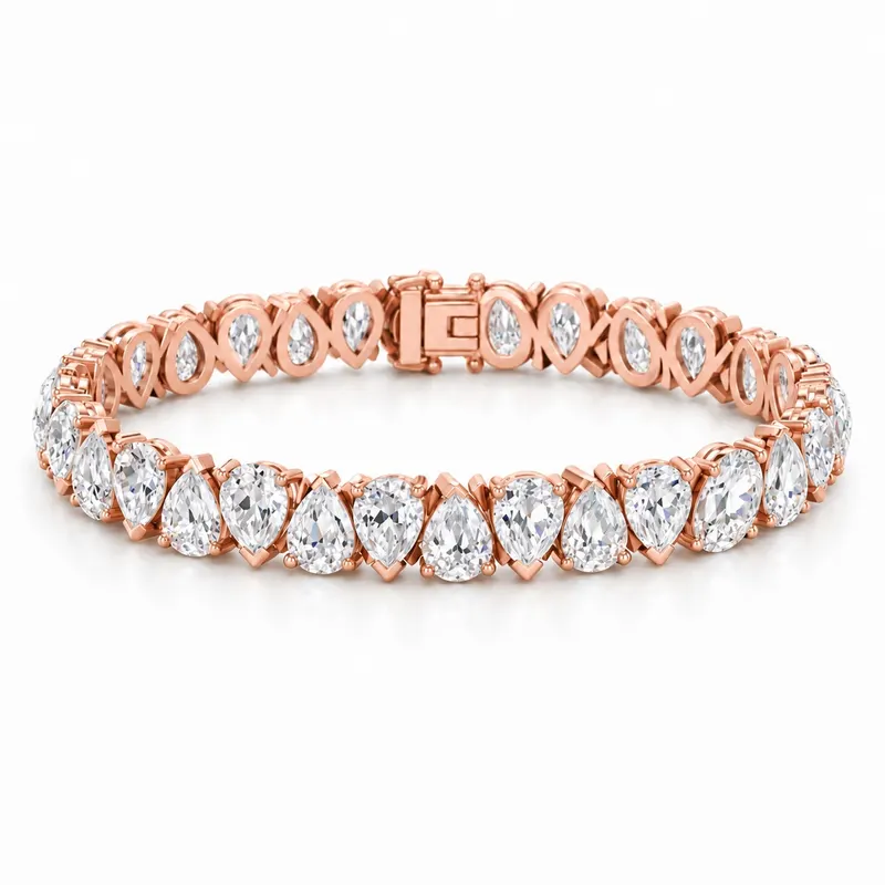 Alternating Pear Tennis Bracelet (60 Pointers)